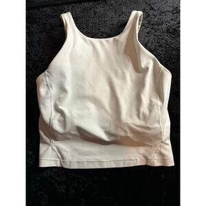 Lululemon Align High-Neck Crop Tank Top White Size 4 Sleek Minimalist Activewear